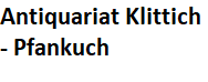 Antiquariat Klittich - Pfankuch